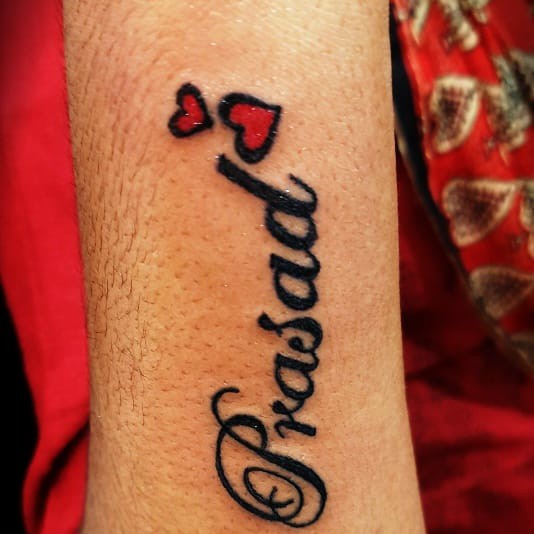 Prasad Name Tattoo #nametattoo #chaitratattoos #prasadnametattoo - YouTube